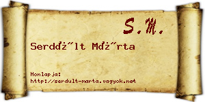 Serdült Márta névjegykártya